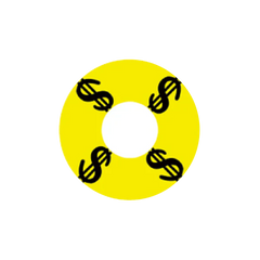 I-Contact Cosplay Halloween Contact Lenses Yellow Money