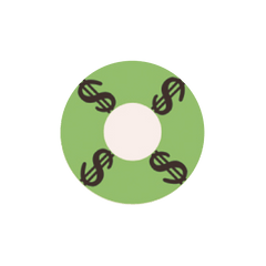 I-Contact Cosplay Halloween Contact Lenses Green Money