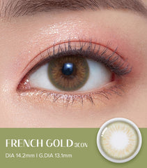 OLENS 1 Day French Gold 3con Olive (10 Pack)