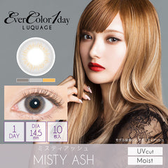 EverColor 1 Day LUQUAGE Misty Ash Japanese color lenses (10p)
