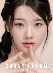 Lensrang 1-Month Suger Cream Ash Brown (2 Pack)