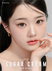 Lensrang 1-Month Suger Cream Ash Black (2 Pack)