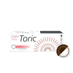 Clalen Iris Toric 1 Day Halo Brown Daily Colored Contact Lenses (30 Pack)