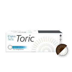 Clalen Iris Toric 1 Day Halo Gray Daily Colored Contact Lenses (30 Pack)