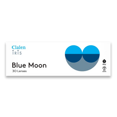 Clalen Iris 1 Day Blue Moon Daily Colored Contact Lenses (30 Pack)